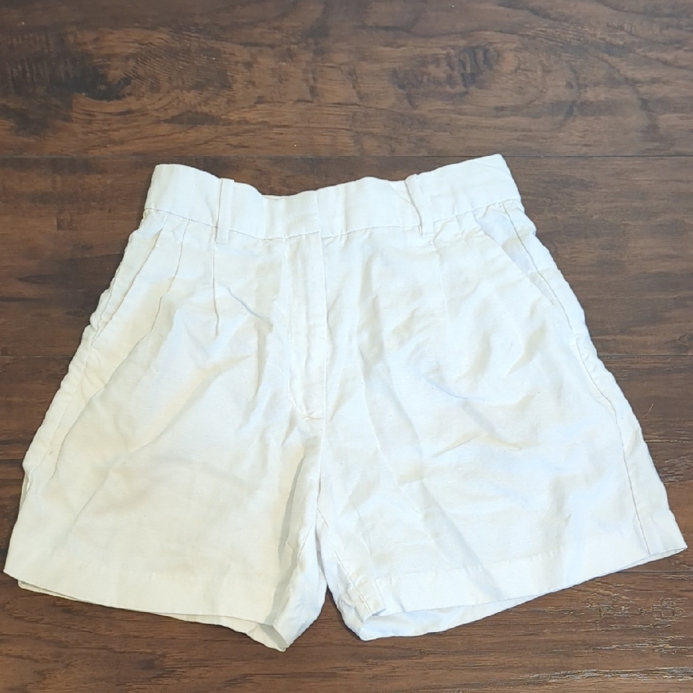 Wilfred Cream High-Rise Linen Shorts